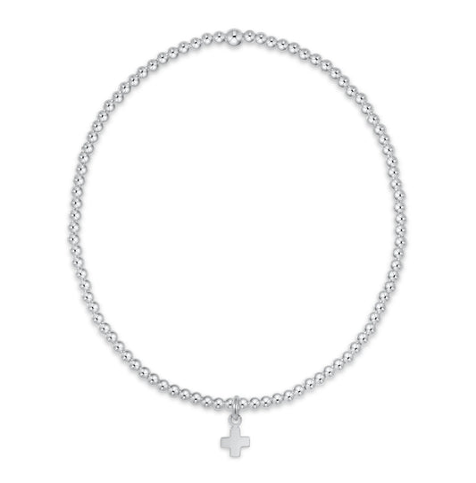 Sterling 2mm Sm Cross Charm