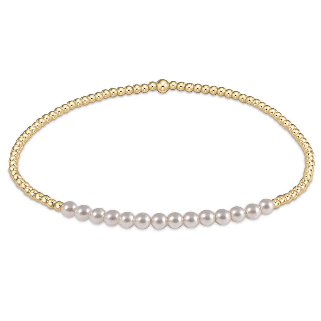 Gold Bliss 3mm Pearl Bracelet