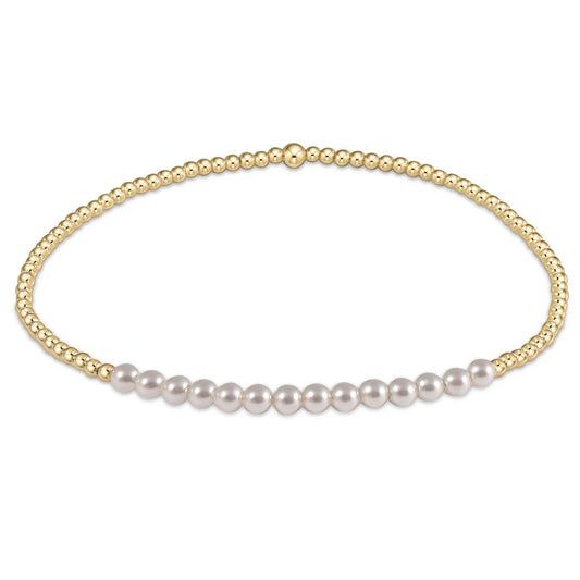 Gold Bliss 3mm Pearl Bracelet