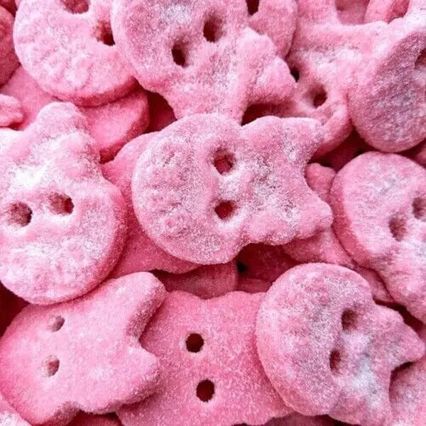 Cool Raspberry Foam Skulls