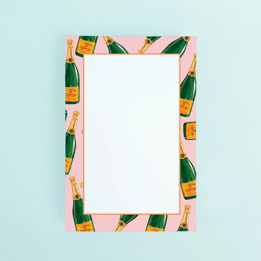 Champagne Bottles Pink Notepad