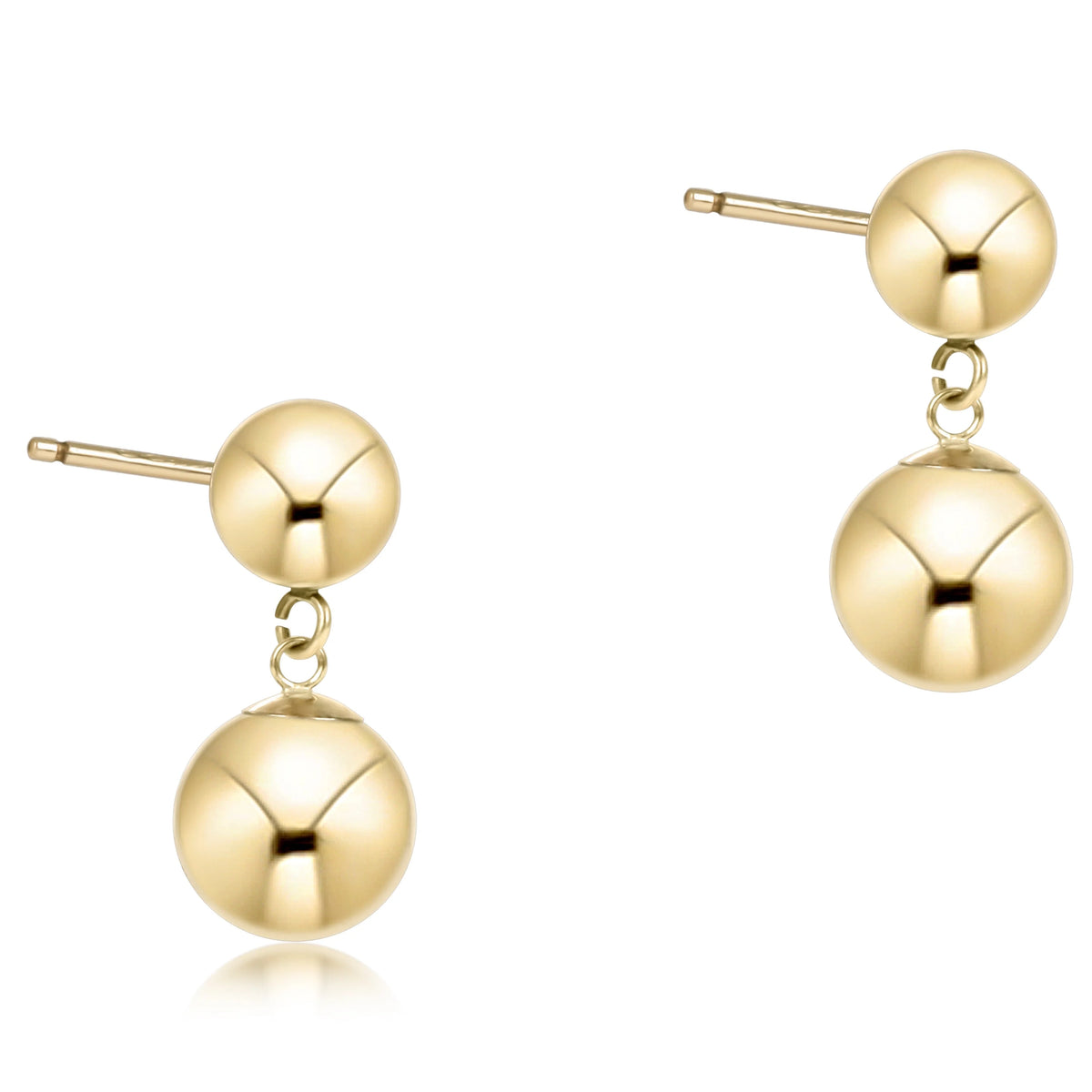 Ball Drop Stud w Gold