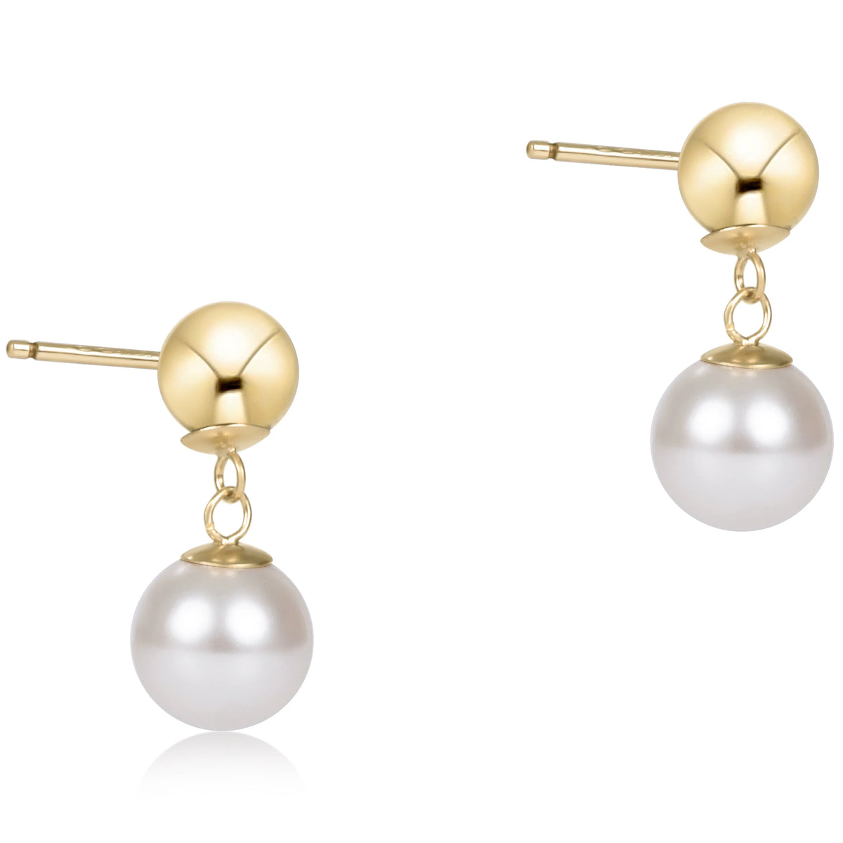 Ball Drop Stud w Pearl