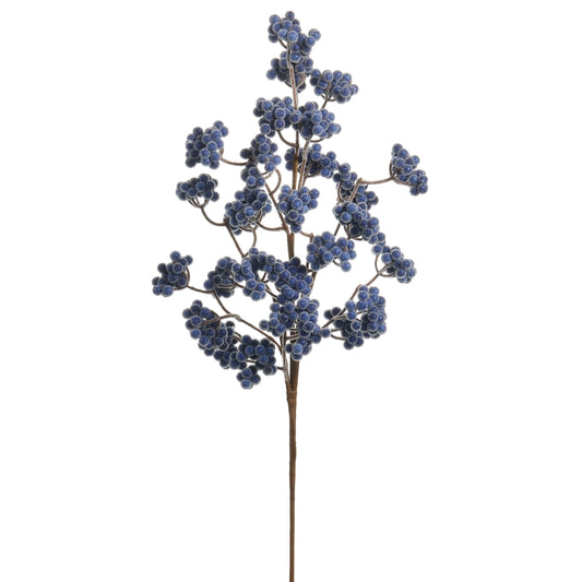 27" Blue Cluster Berry Spray