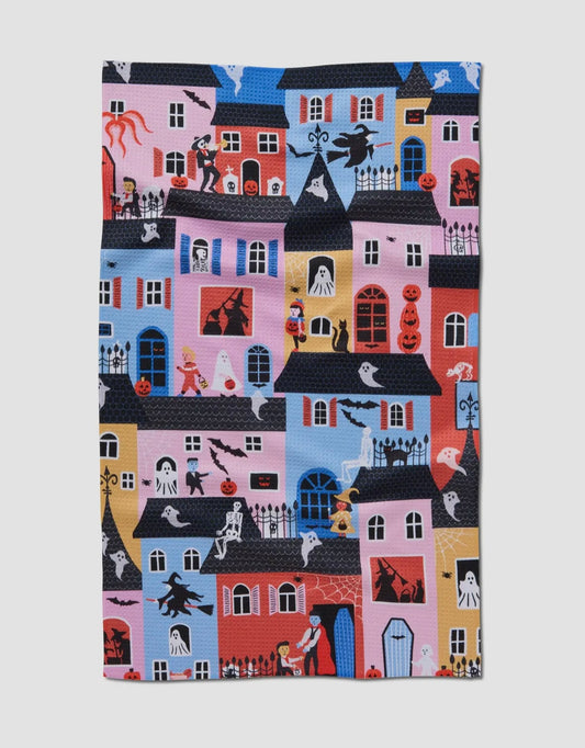 Trick or Treat Night Tea Towel