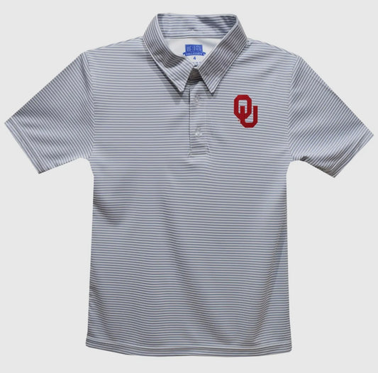 Grey Stripe OU Polo