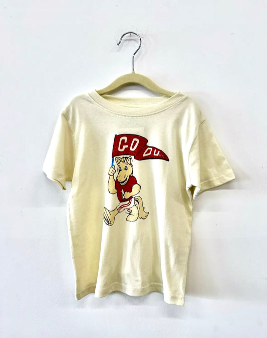 Cream Sooners Mascot Flag Tee