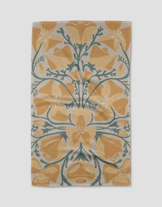 Golden Poppy Tea Towel