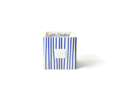 Indigo Skinny Stripe Medium Cube