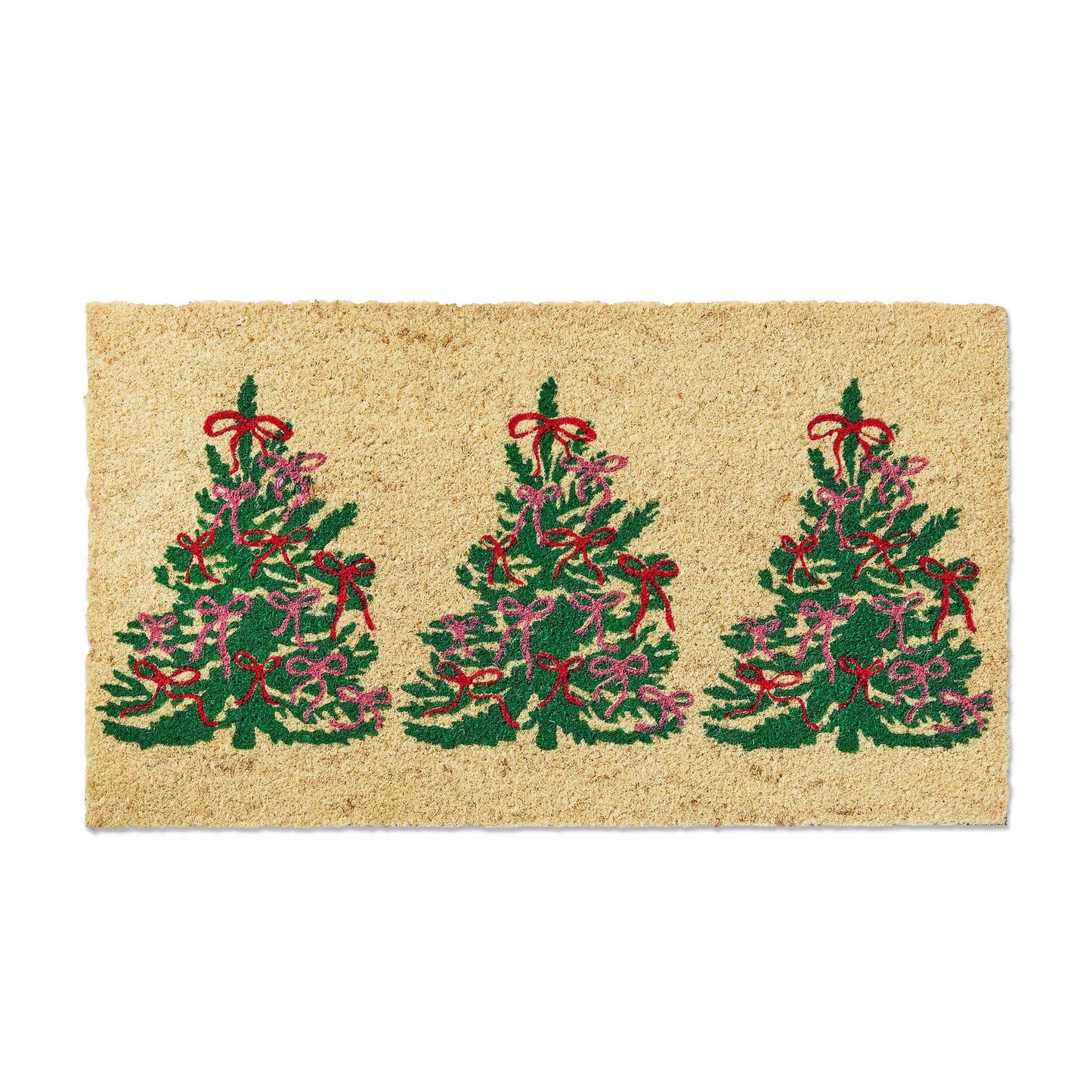 Bows Christmas Tree Coir Mat