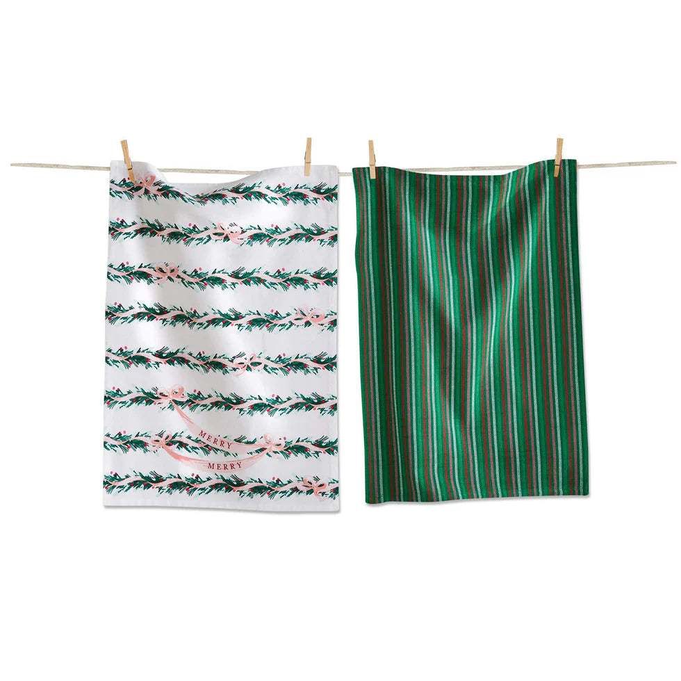 Very Merry Garland Dishtowel