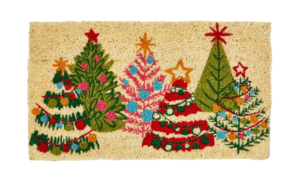 Groovy Trees Coir Mat