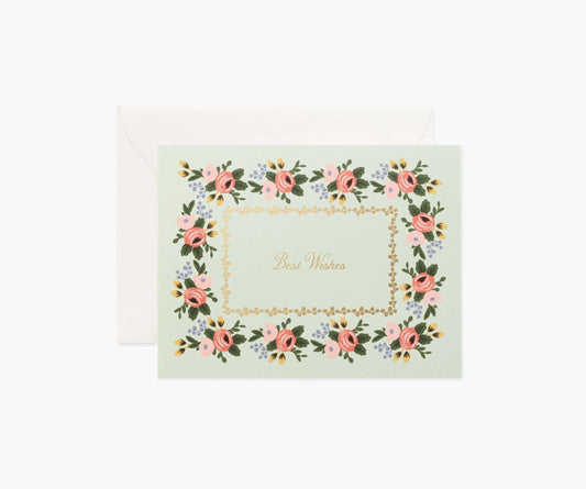 Rosa Best Wishes Card
