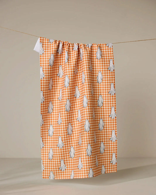 Gingham Ghosts Tea Towel