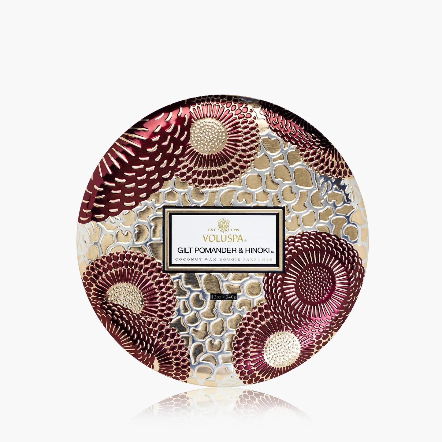 Gilt Hinoki 3 Wick Tin