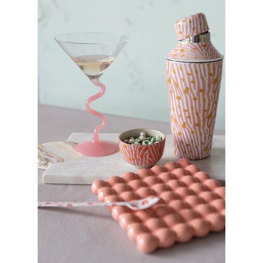 Wavy Stem Martini Glass