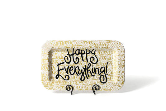 Gold Sm Dot Rectangular Platter