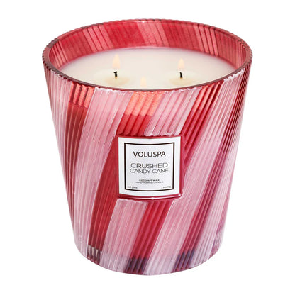 Crushed Candy Cane 3 Wick Hearth