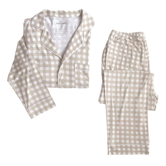 Gingham LS Pj Set