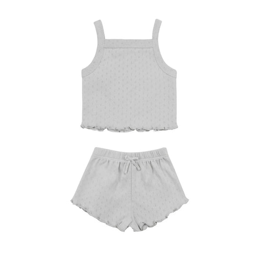 Cloud Pointelle tank/shortie set