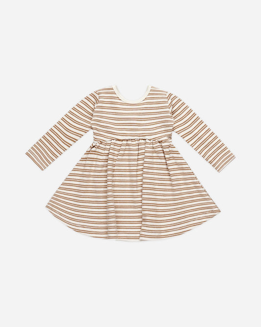 Golden Stripe Ribbed Dress