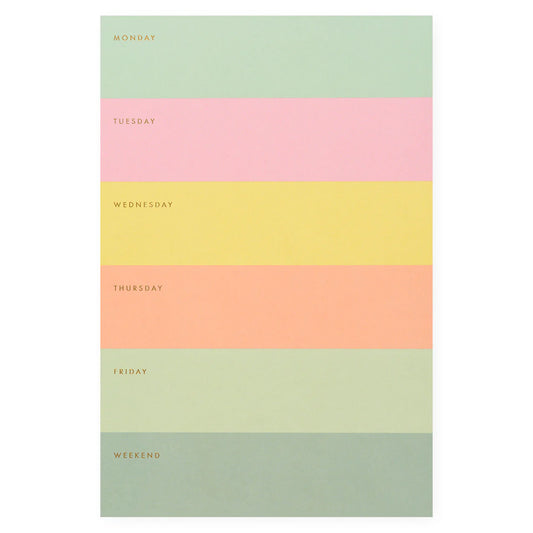 Color Block Weekly Notepad