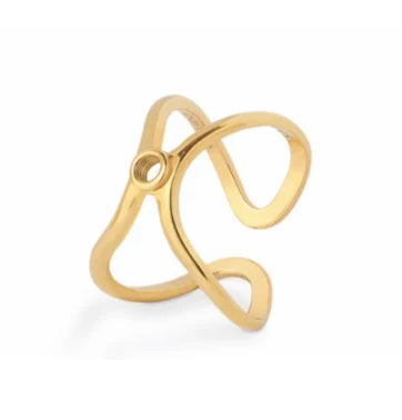 Qudo Onda Gold Ring
