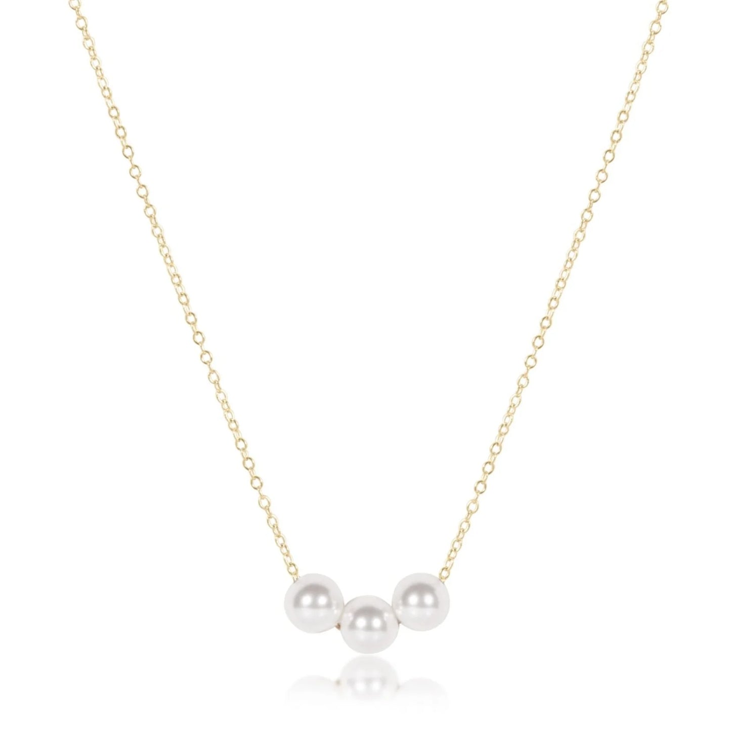 16" Necklace Gold- Joy Pearl