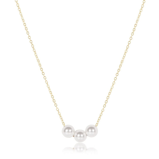 16" Necklace Gold- Joy Pearl