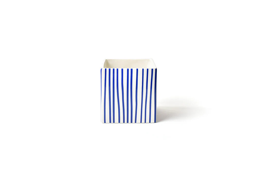 Indigo Skinny Stripe Medium Cube