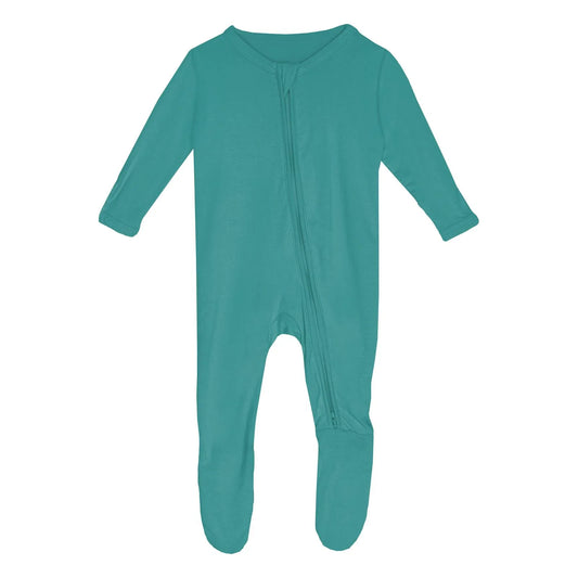 2 Way Zipper Footie Agave