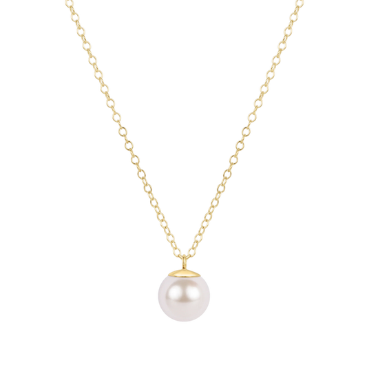 16" Necklace 10mm Pearl Charm
