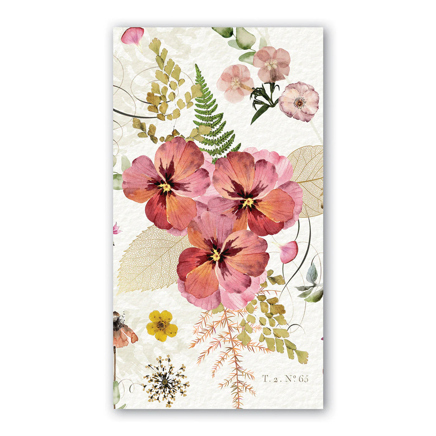 Pressed Flowers Hostess Napkins