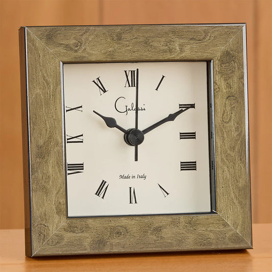 Charcoal Burl 3x3 Clock