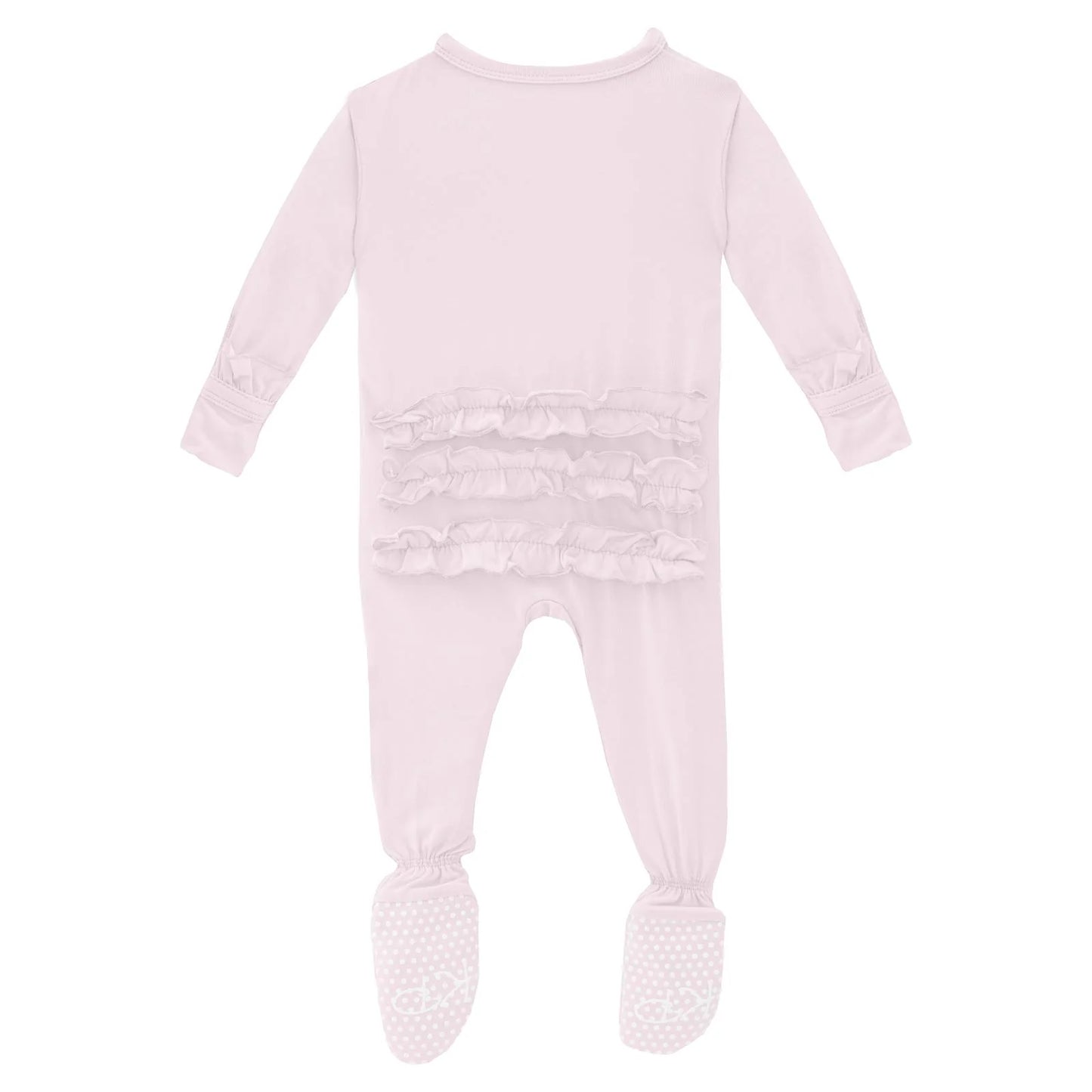 Layette Ruffle Footie Violet