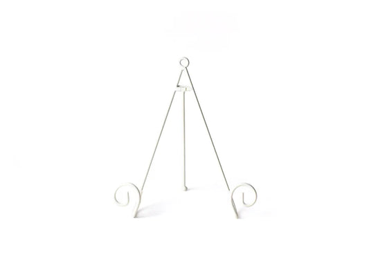 Large Loop White Plate Stand