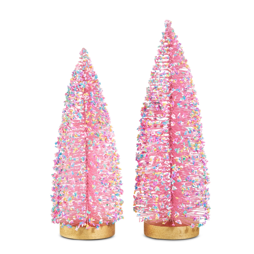 12"  Sprinkle Bottle Brush Trees