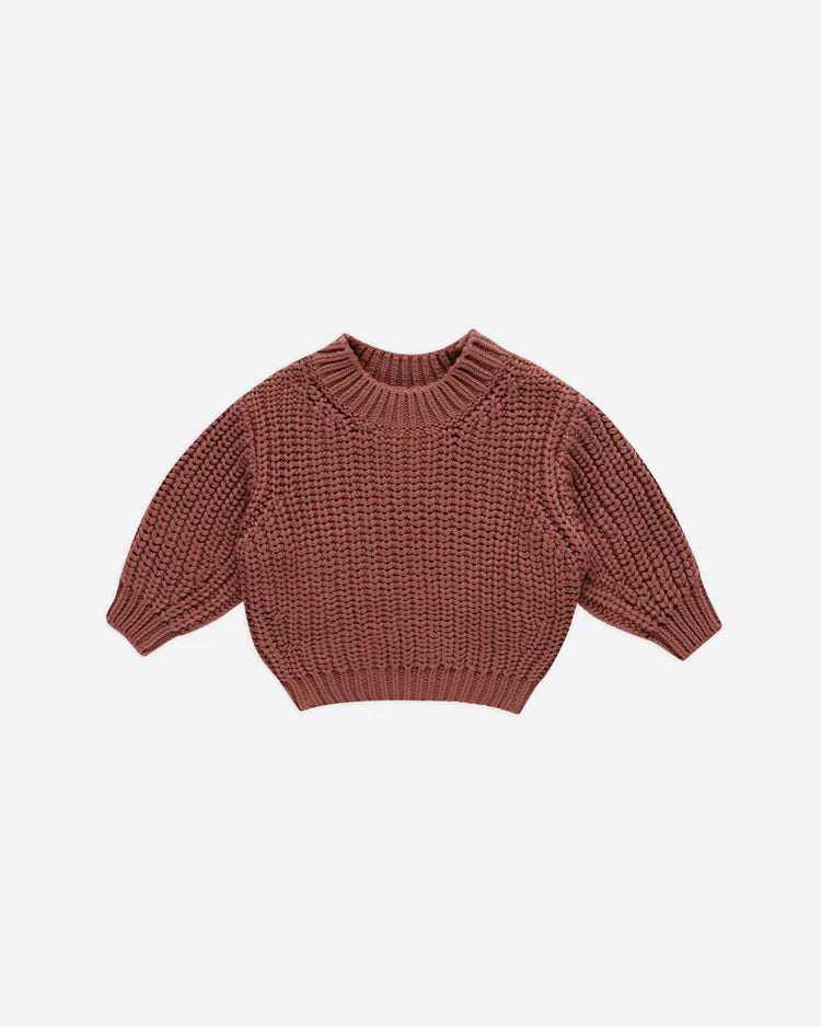 Chunky Knit Sweater Cranberry