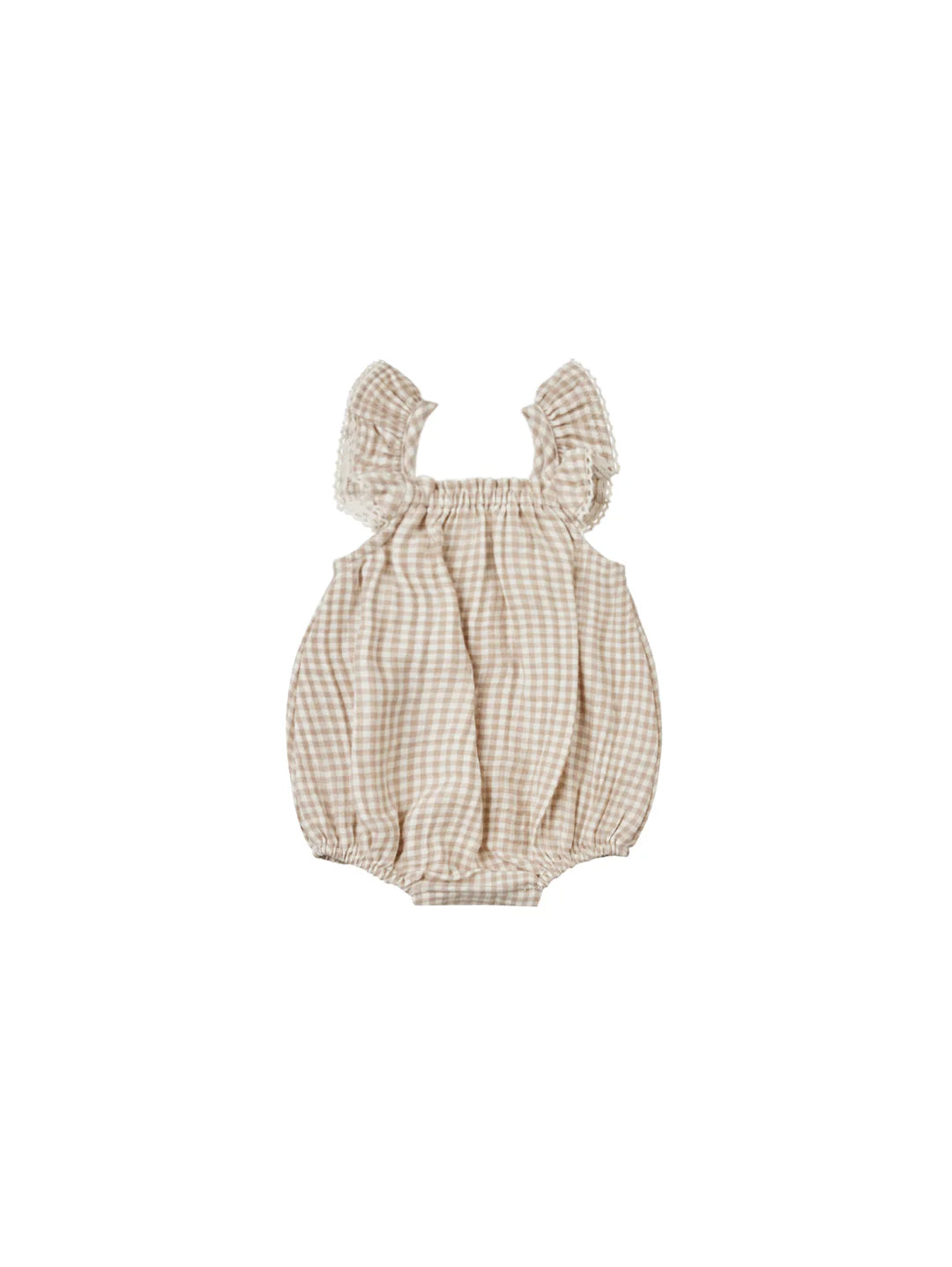 Bonnie Romper Oat Gingham