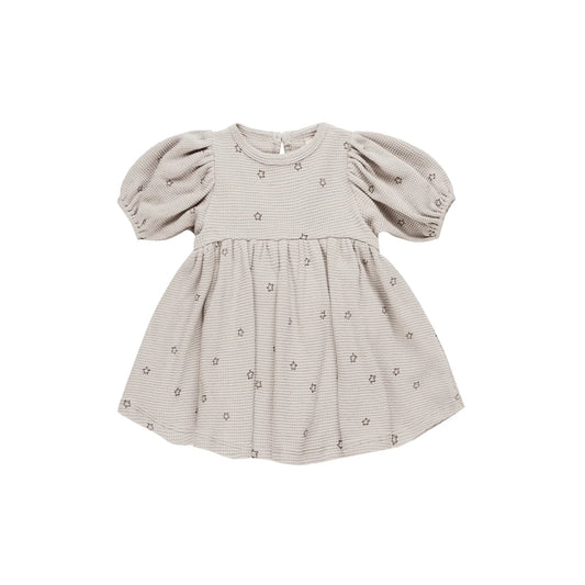 Waffle Babydoll Dress Stars