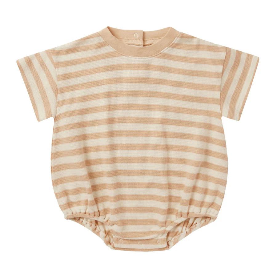 Apricot Stripe Bubble Romper
