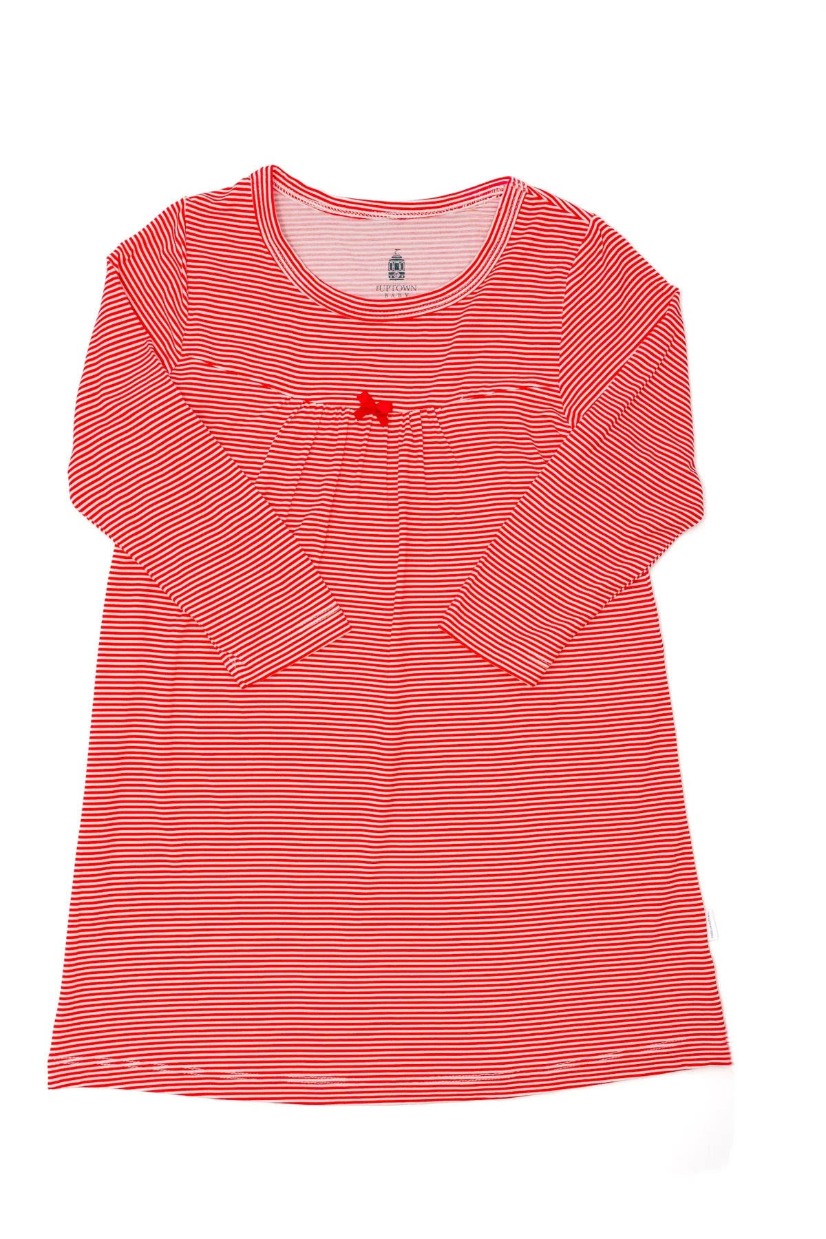 Red Mini Stripe LS Dress
