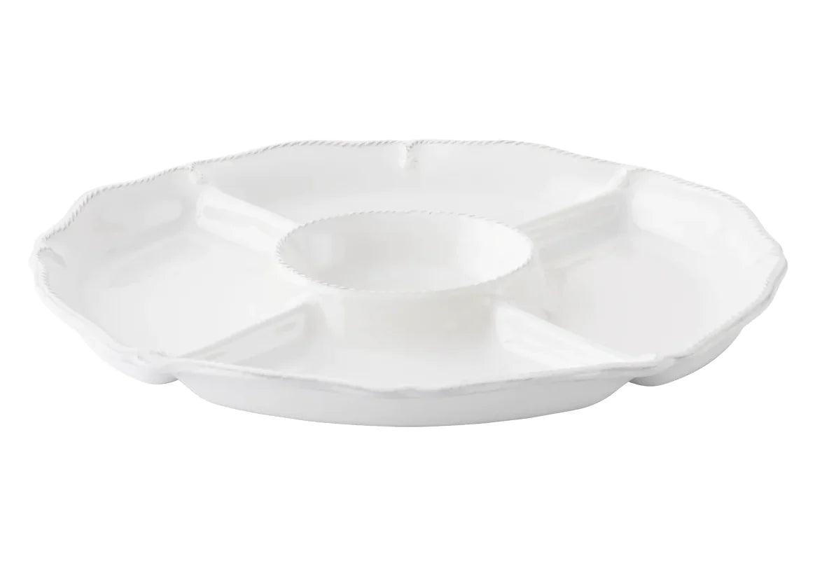 White B&T Crudite Platter