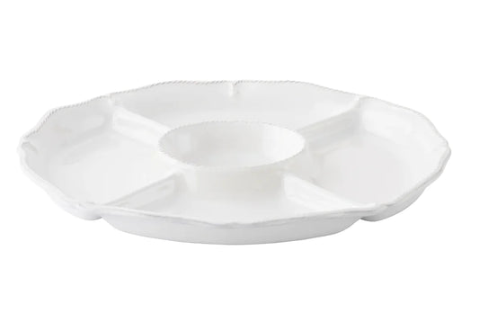 White B&T Crudite Platter