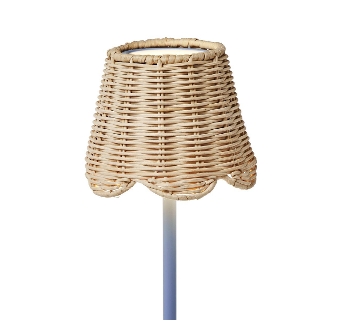 Rattan Lamp Shade w/ Scalloped Edge