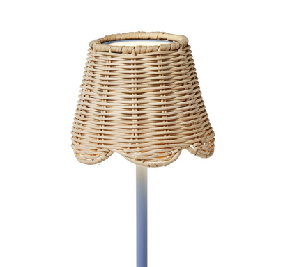Rattan Lamp Shade w/ Scalloped Edge