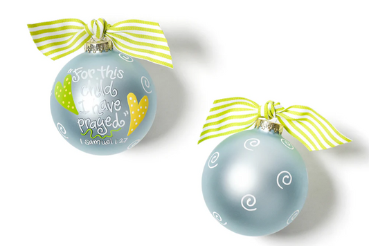 For This Child Glass Ornament