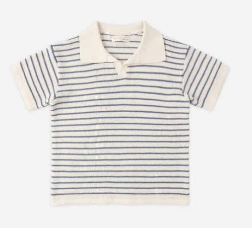 Marine Stripe Chandler Knit Polo