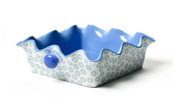 Iris Blue Pip Ruffle Casserole Dish