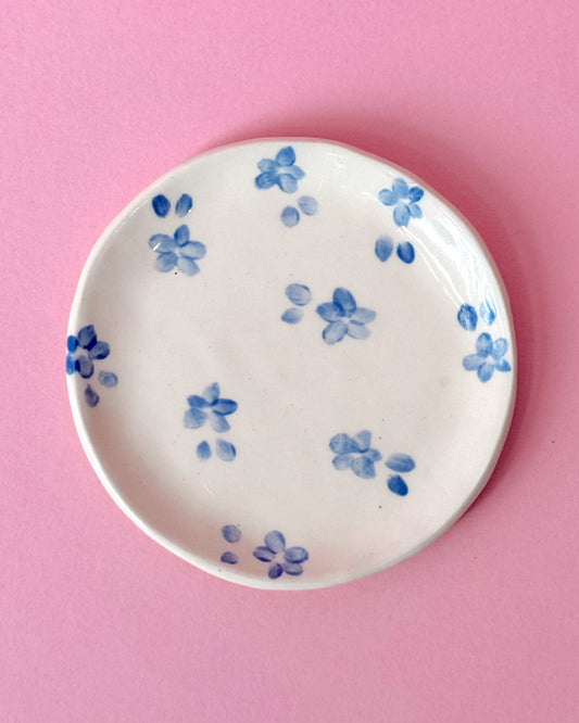 Blue Forget Me Not Ring Dish